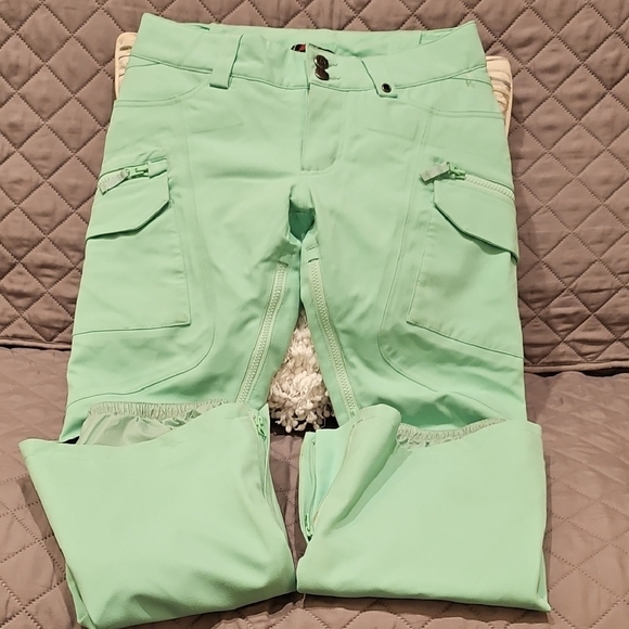 Burton Dry Ride Mountain Dew Collection Mint Green Snowboard Pants - Picture 7 of 16